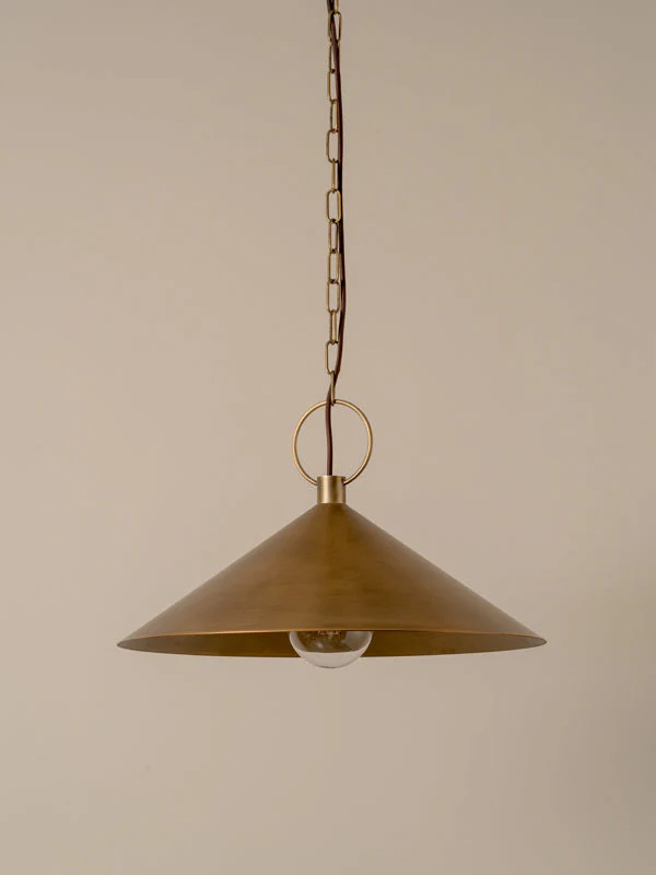Bladen large aged brass pendant - Image 4