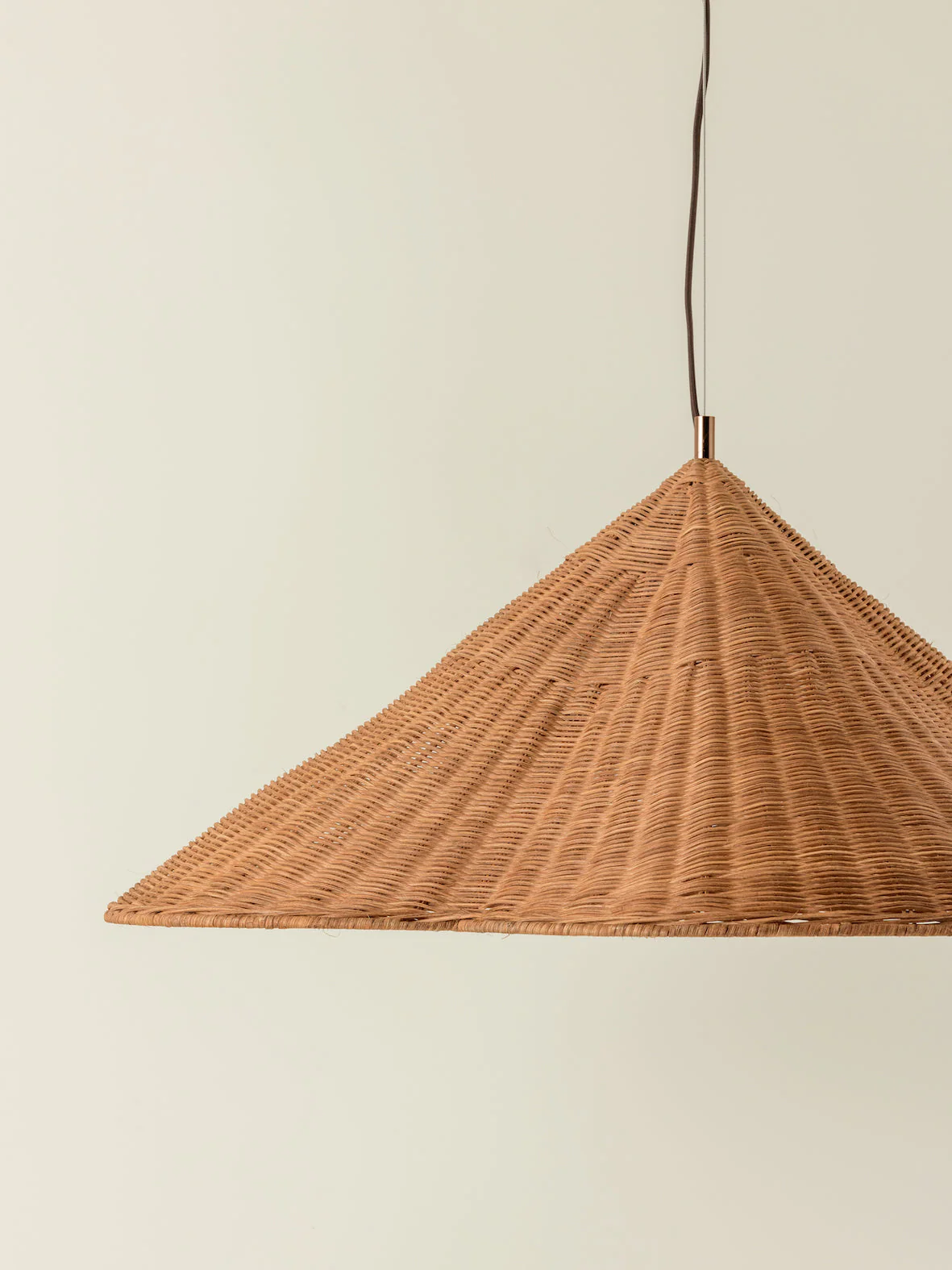Bardi - 1 light oversized scalloped rattan pendant - Image 6