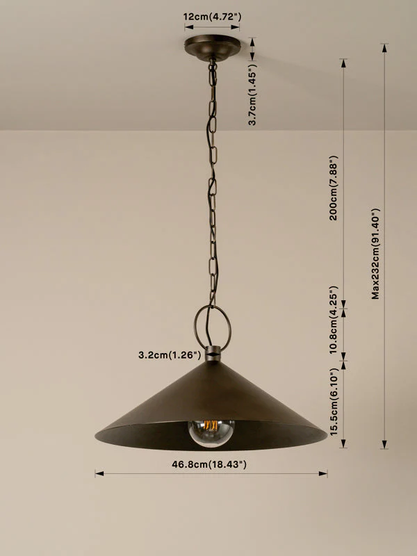 Bladen large bronze pendant - Image 6