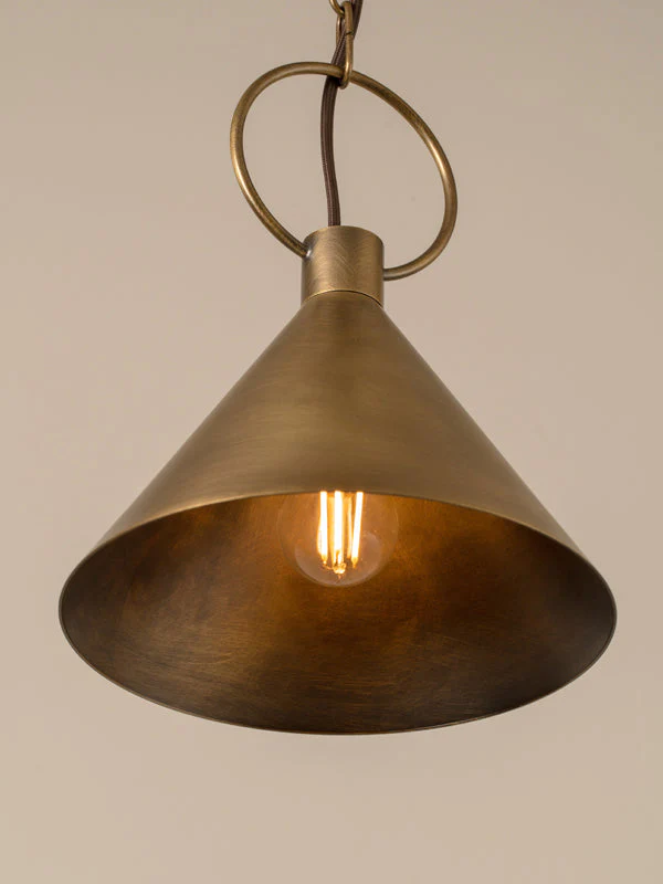 Bladen small aged brass pendant - Image 3
