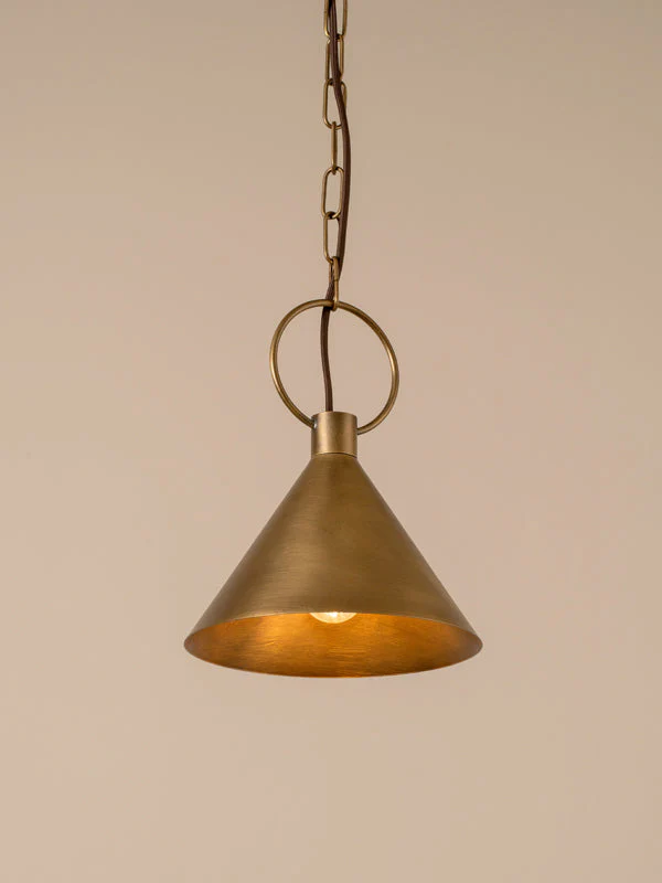 Bladen small aged brass pendant - Image 6