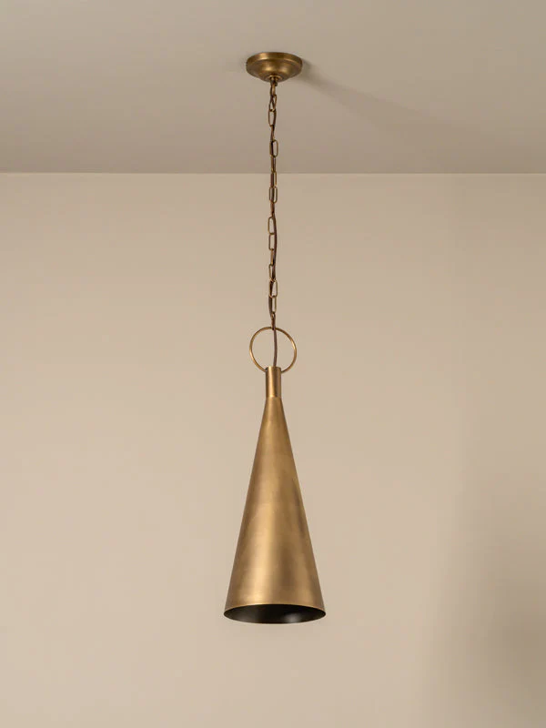 Bladen tall aged brass pendant - Image 2