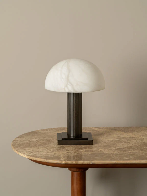 Bollow bronze table lamp