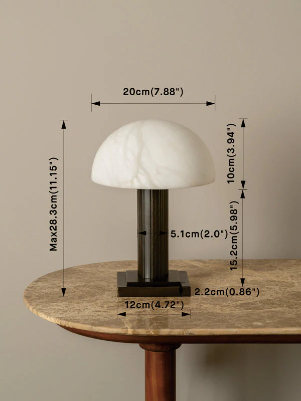 Bollow bronze table lamp - Image 6