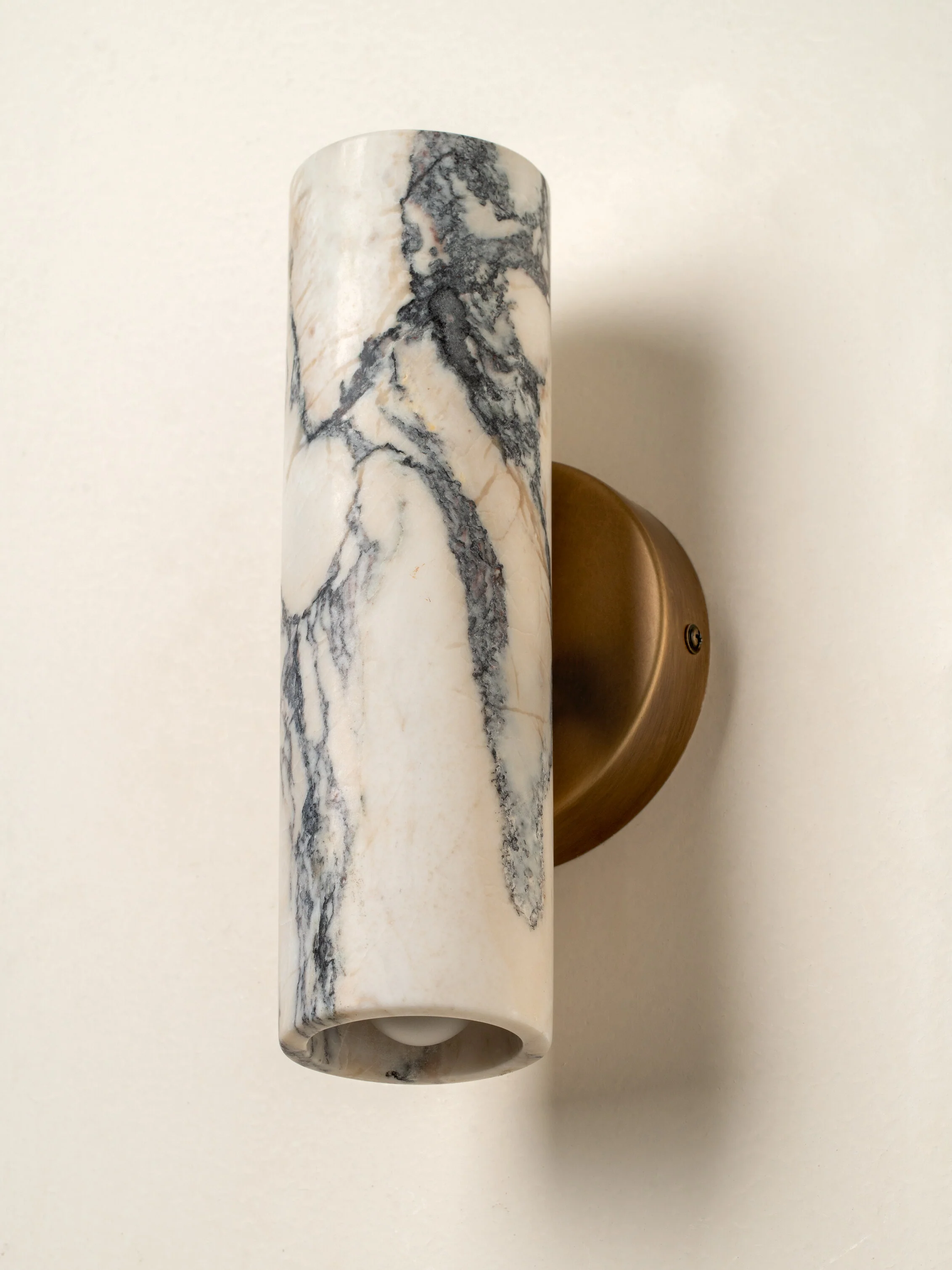 Calla - 2 light Calacatta marble and aged brass wall light - Image 6