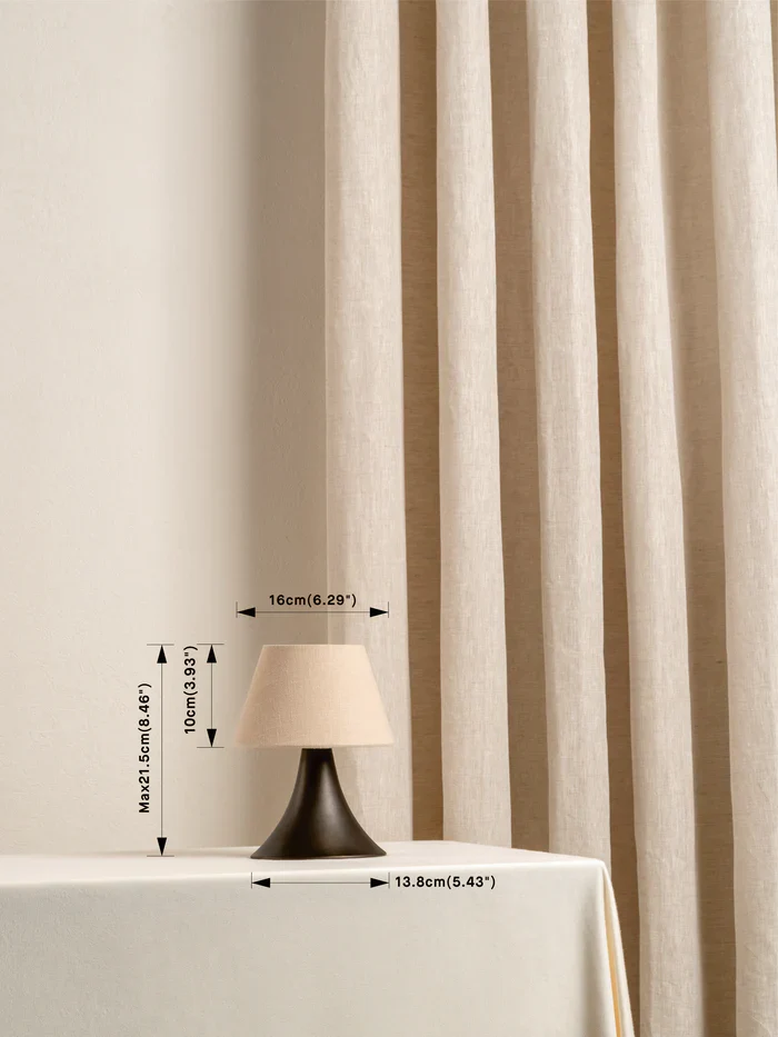 Cenare - bronze and linen rechargeable table lamp - Image 8