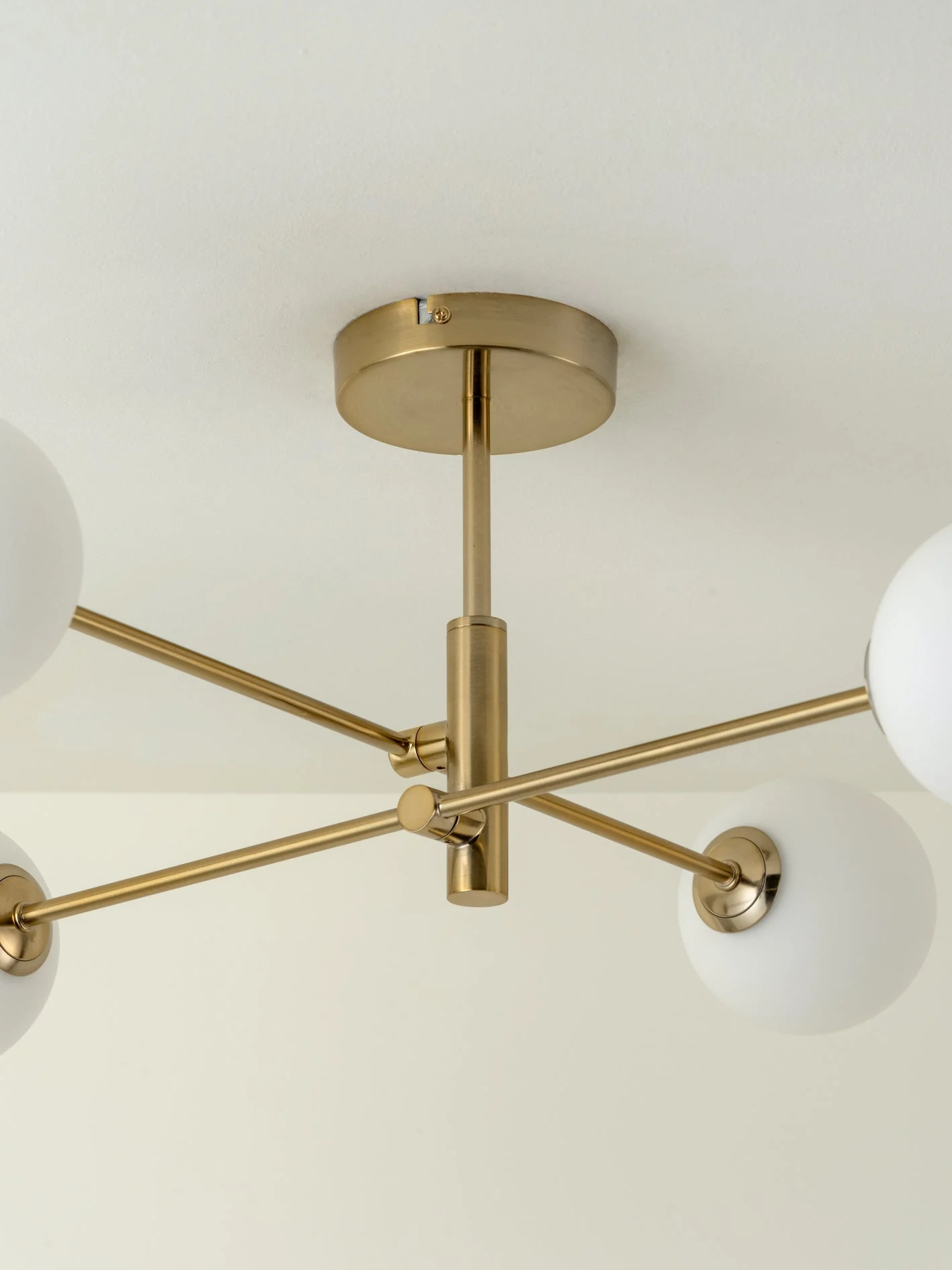 Chelvara - 4 light brass and opal flush - Image 4