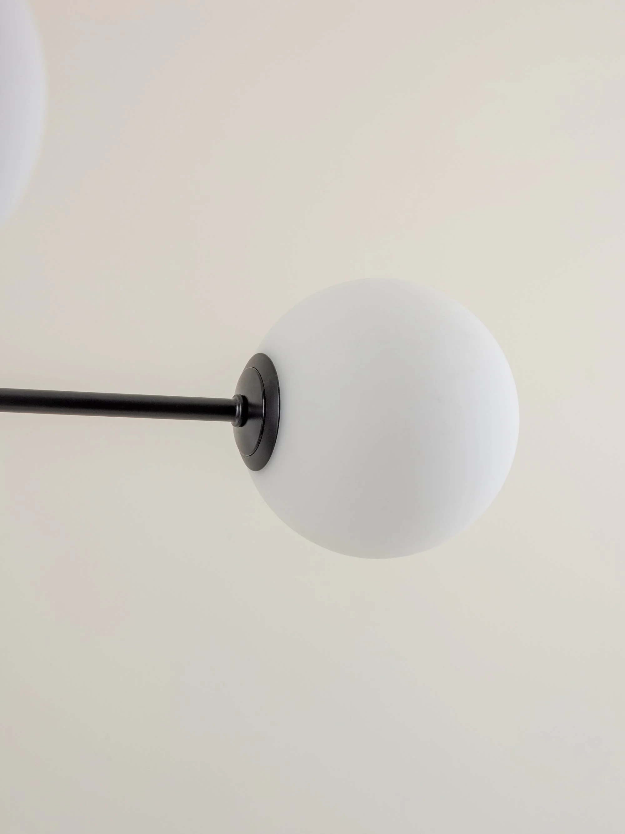 Chelvara - 6 light matt black and opal pendant - Image 8