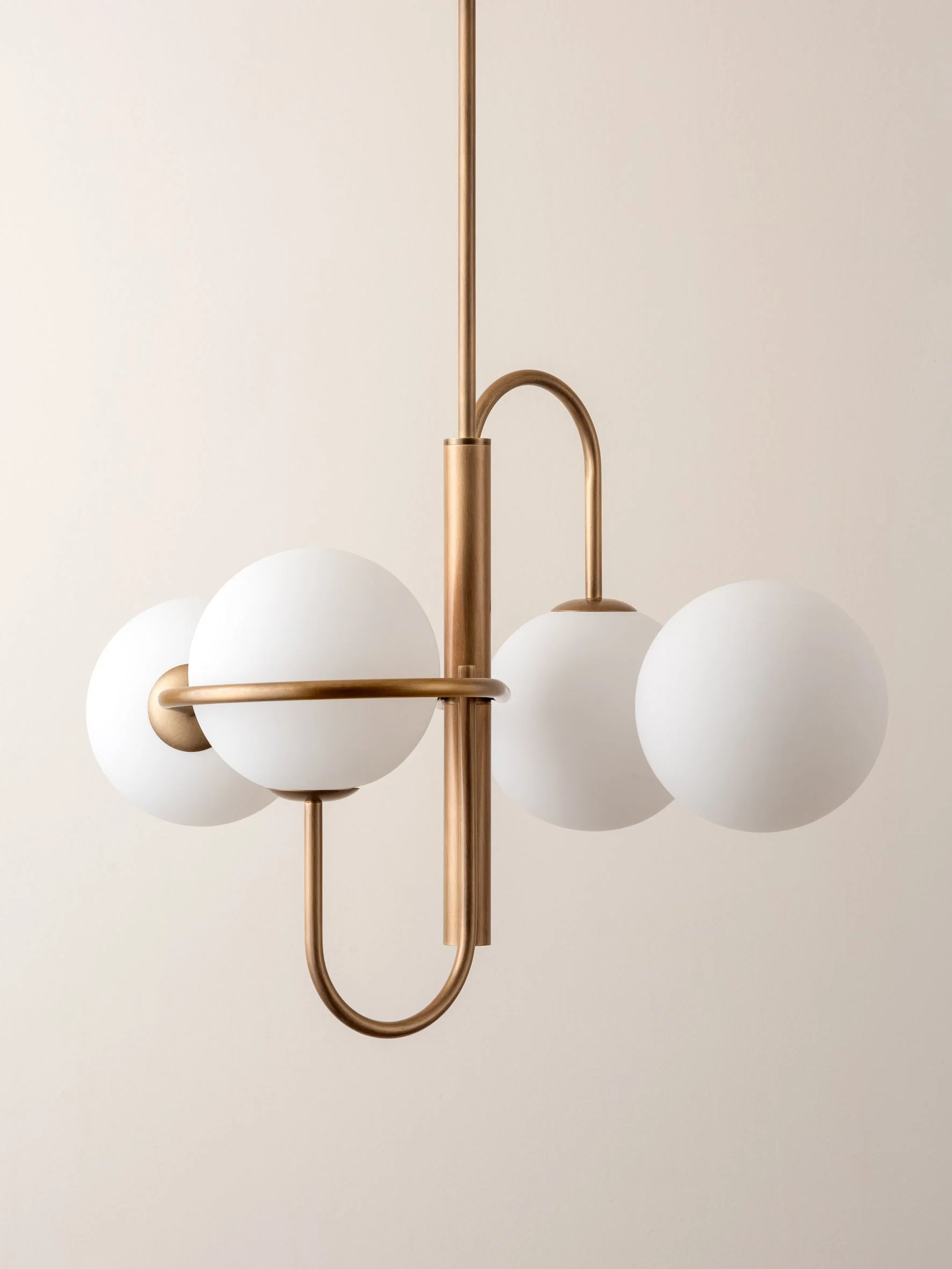 Decora - 4 light aged brass and opal pendant - Image 4