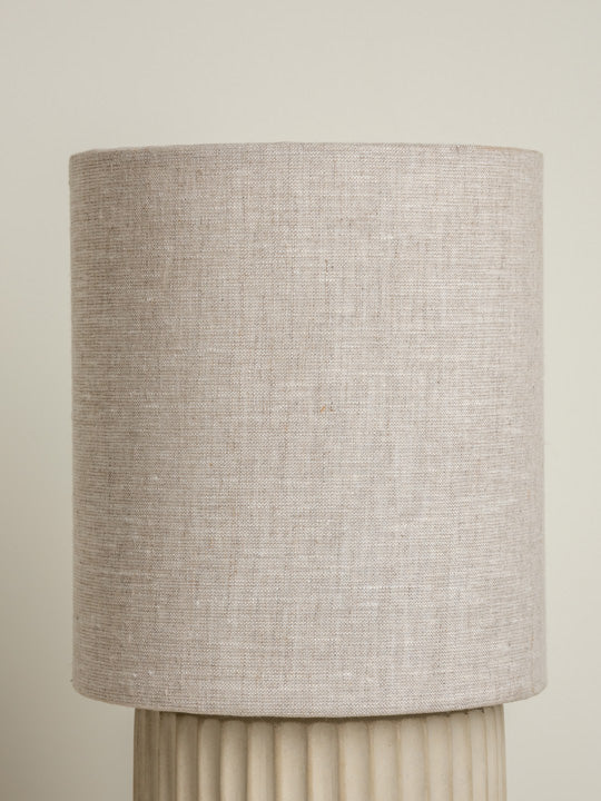 Enza - warm white ribbed concrete table lamp - Image 6