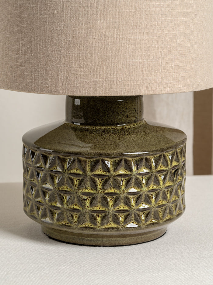Filaree - short green glazed ceramic table lamp - Image 2