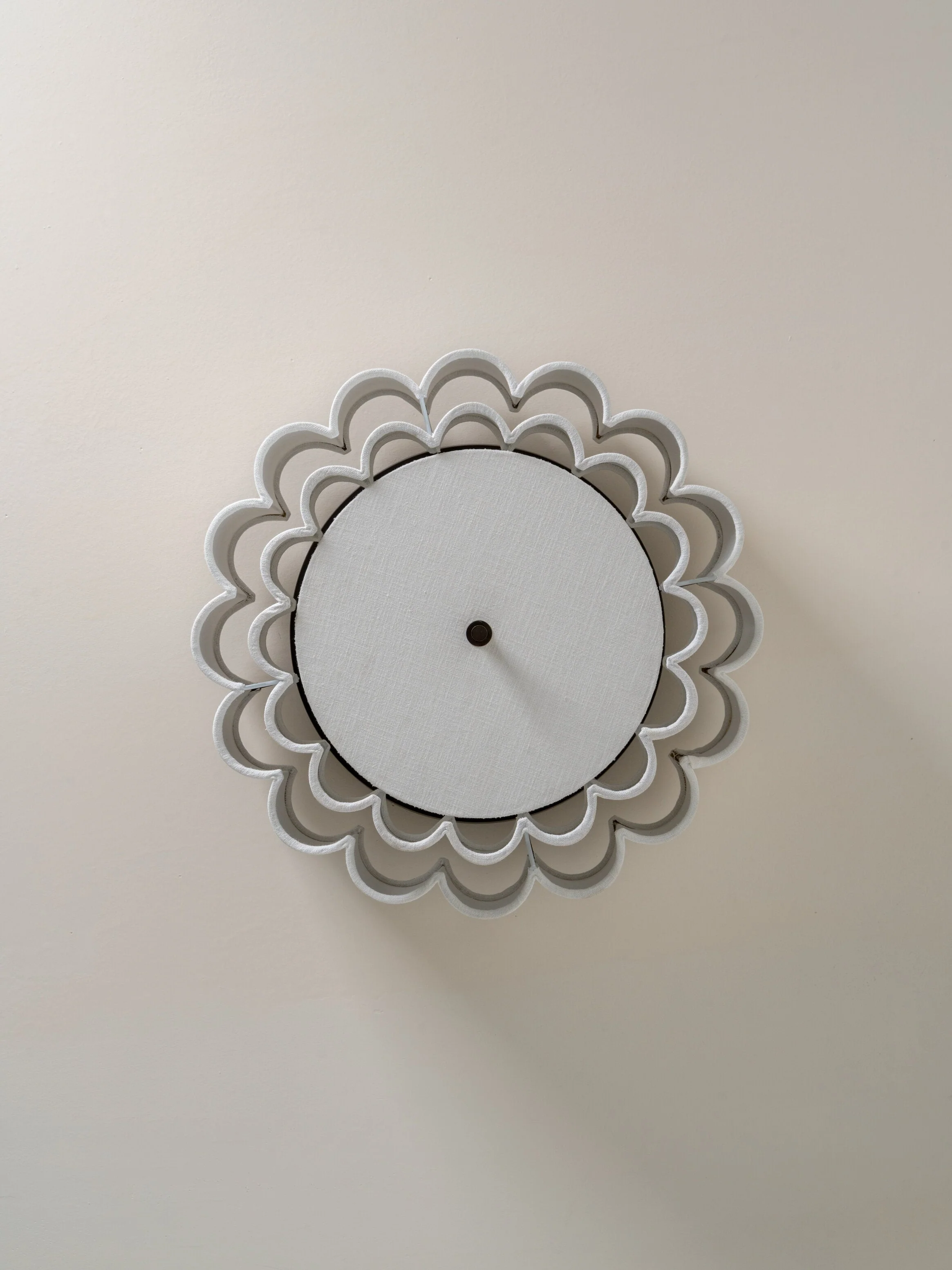Folia - scalloped natural linen flush pendant - Image 5