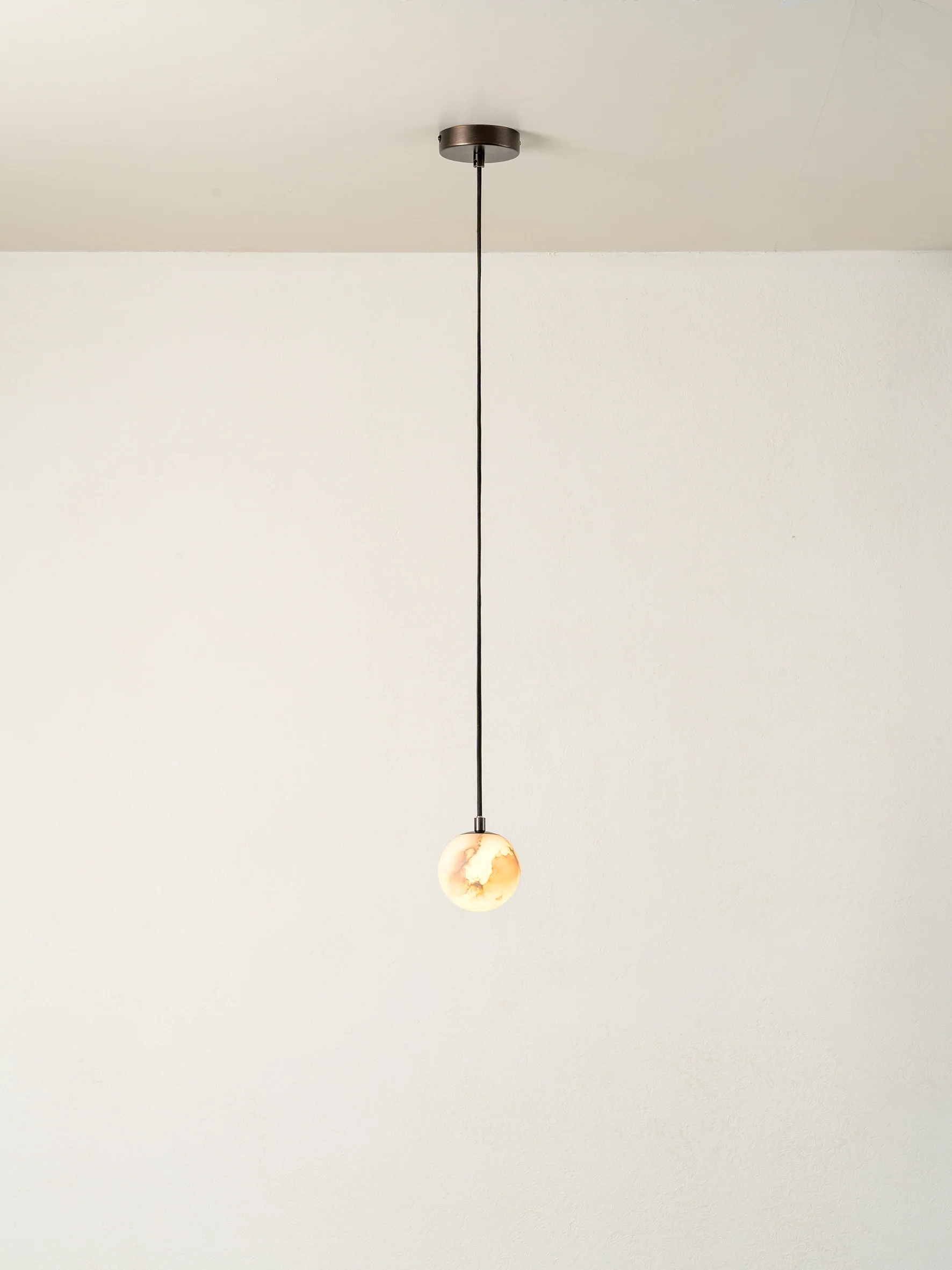 Globa - alabaster glass and bronze ceiling pendant - Image 2