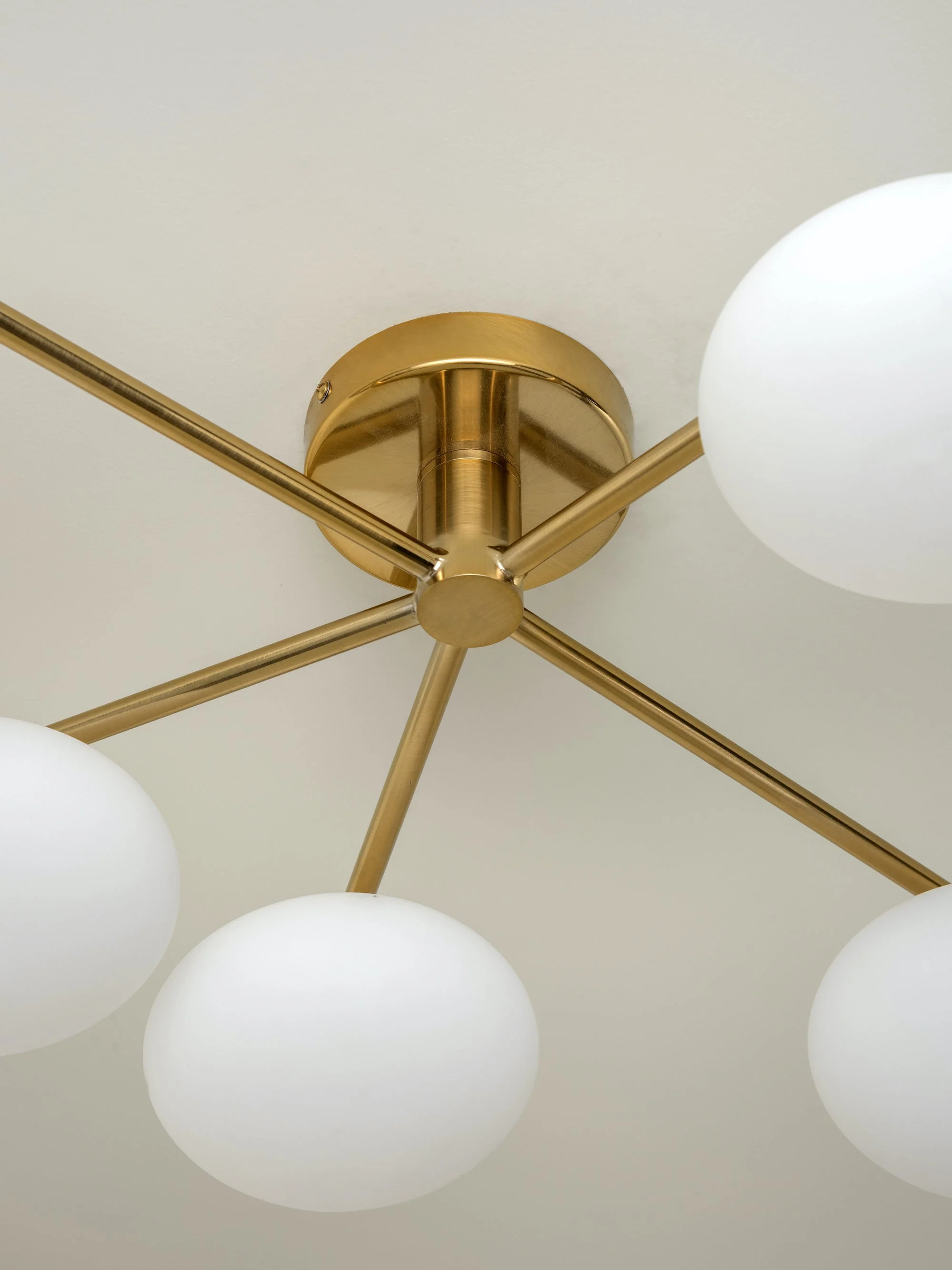 Imperial - 5 light brass and opal flush - Image 3