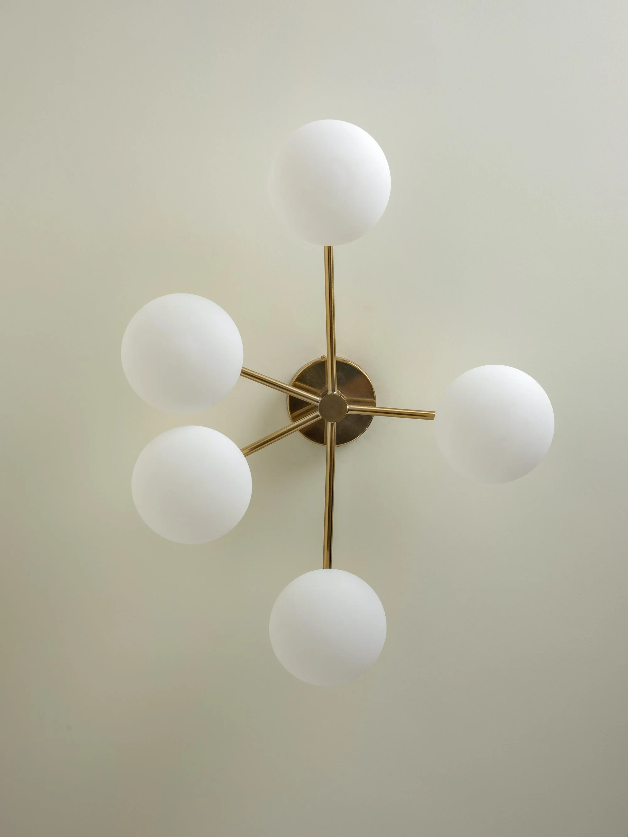 Imperial - 5 light brass and opal flush - Image 4