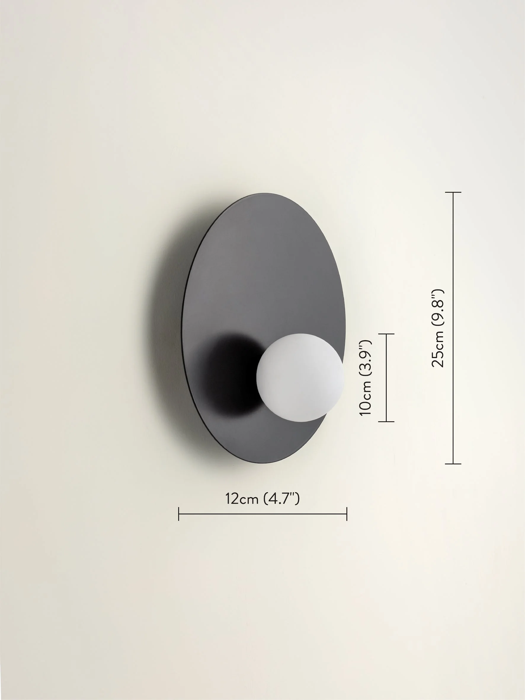 Luna - 1 light matt black wall light - Image 5