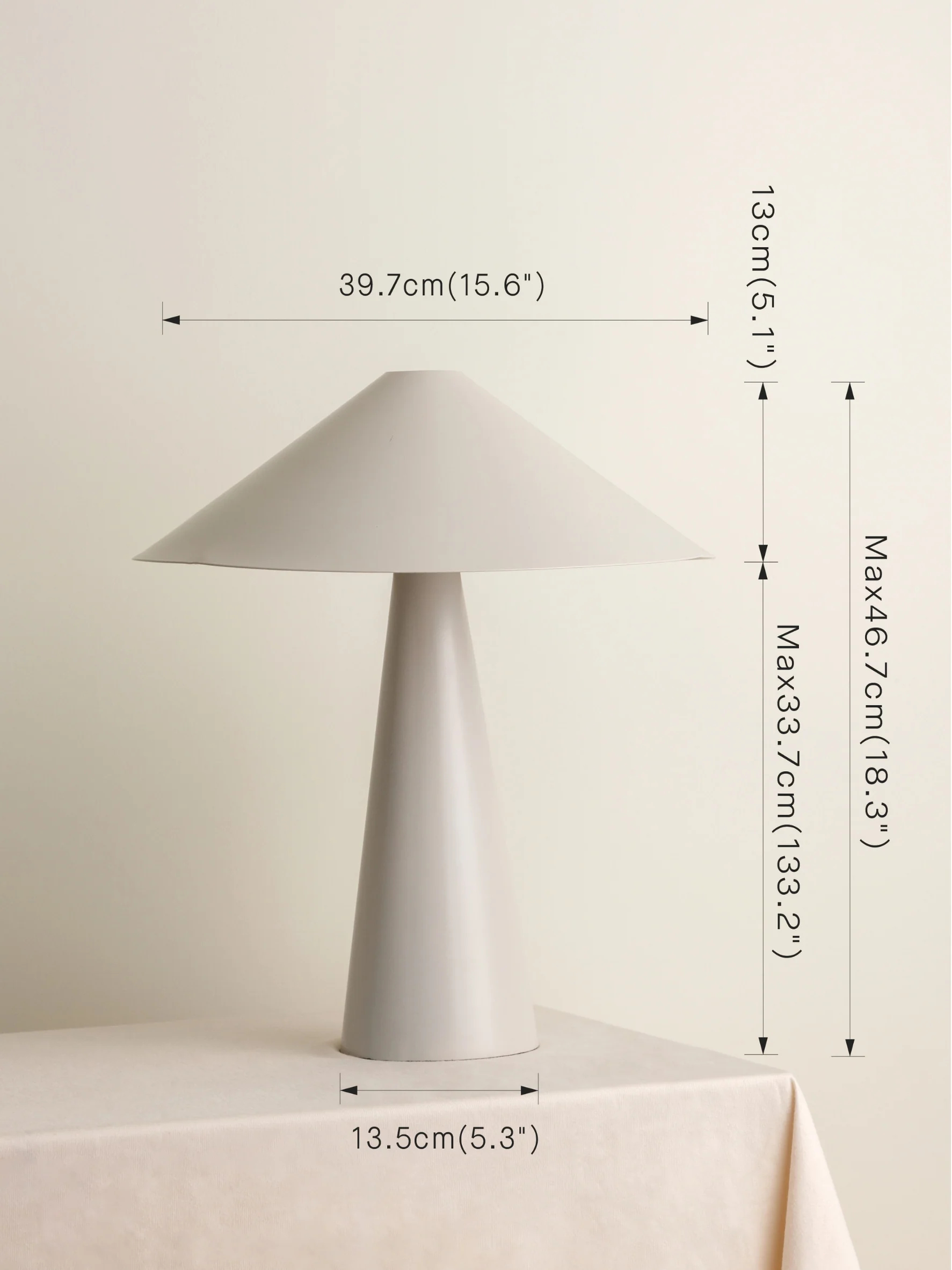 Orta - 1 light warm white cone table lamp - Image 8