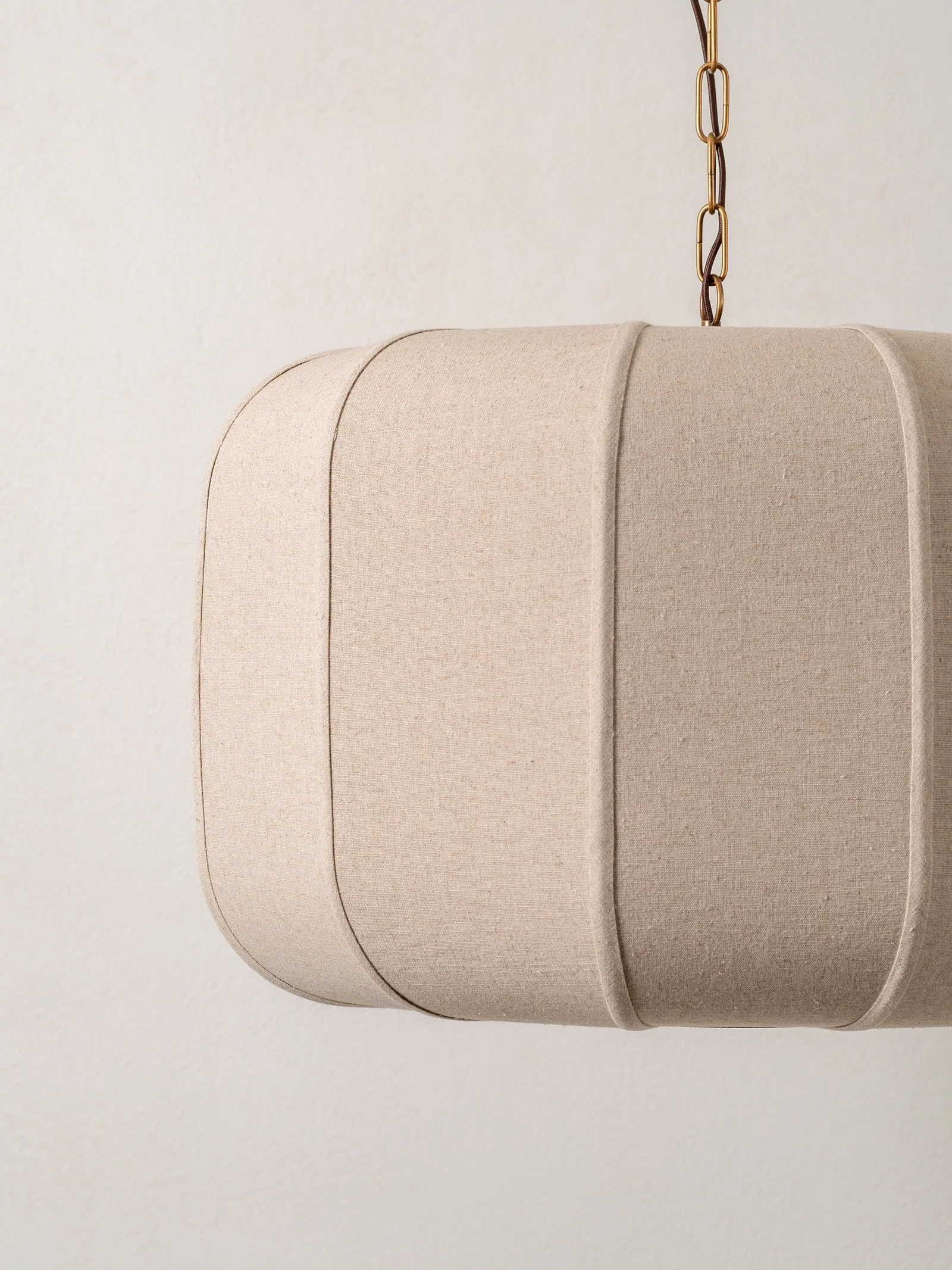 Ottino - aged brass and linen pendant - Image 3