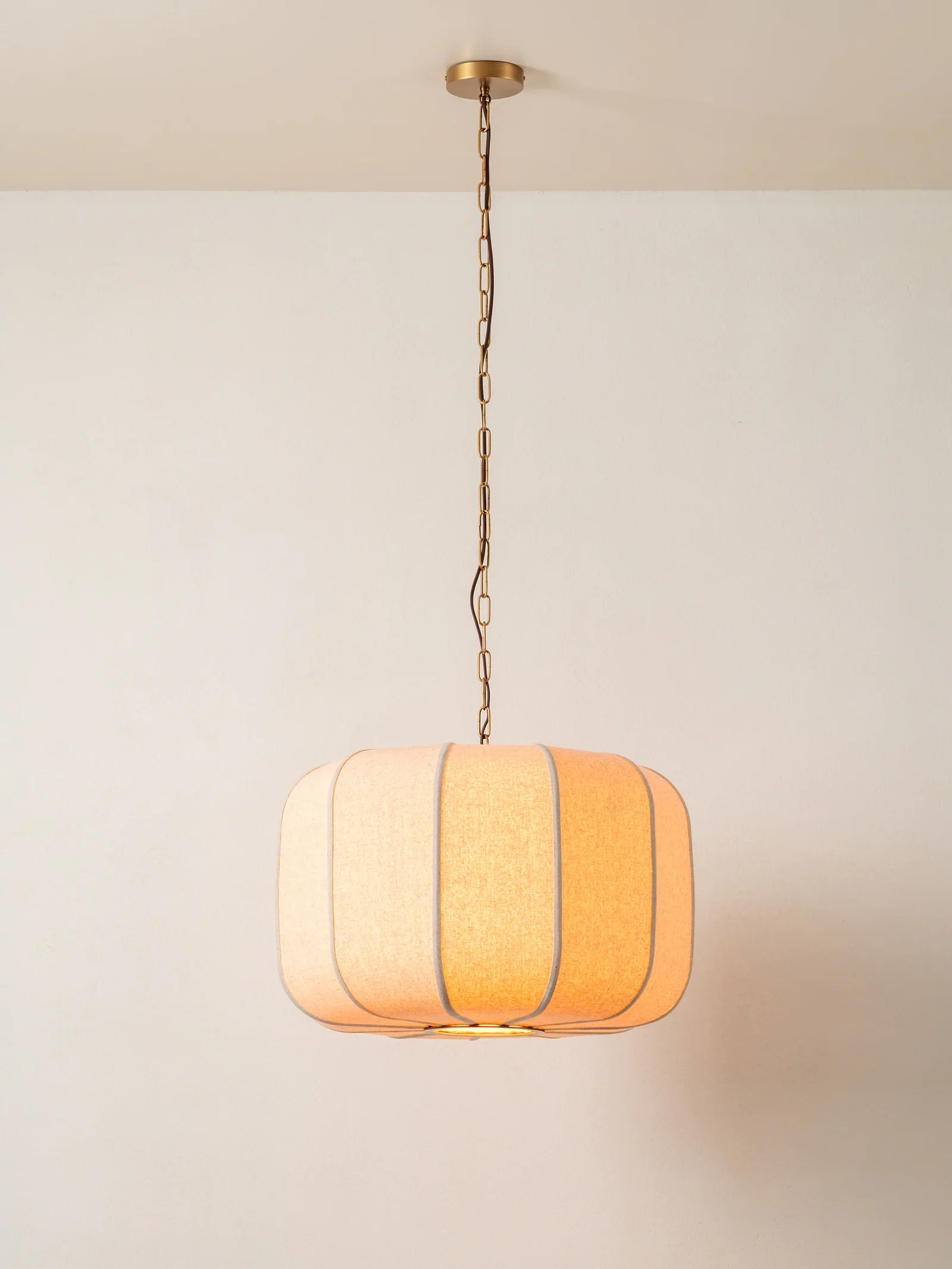 Ottino - aged brass and linen pendant - Image 5