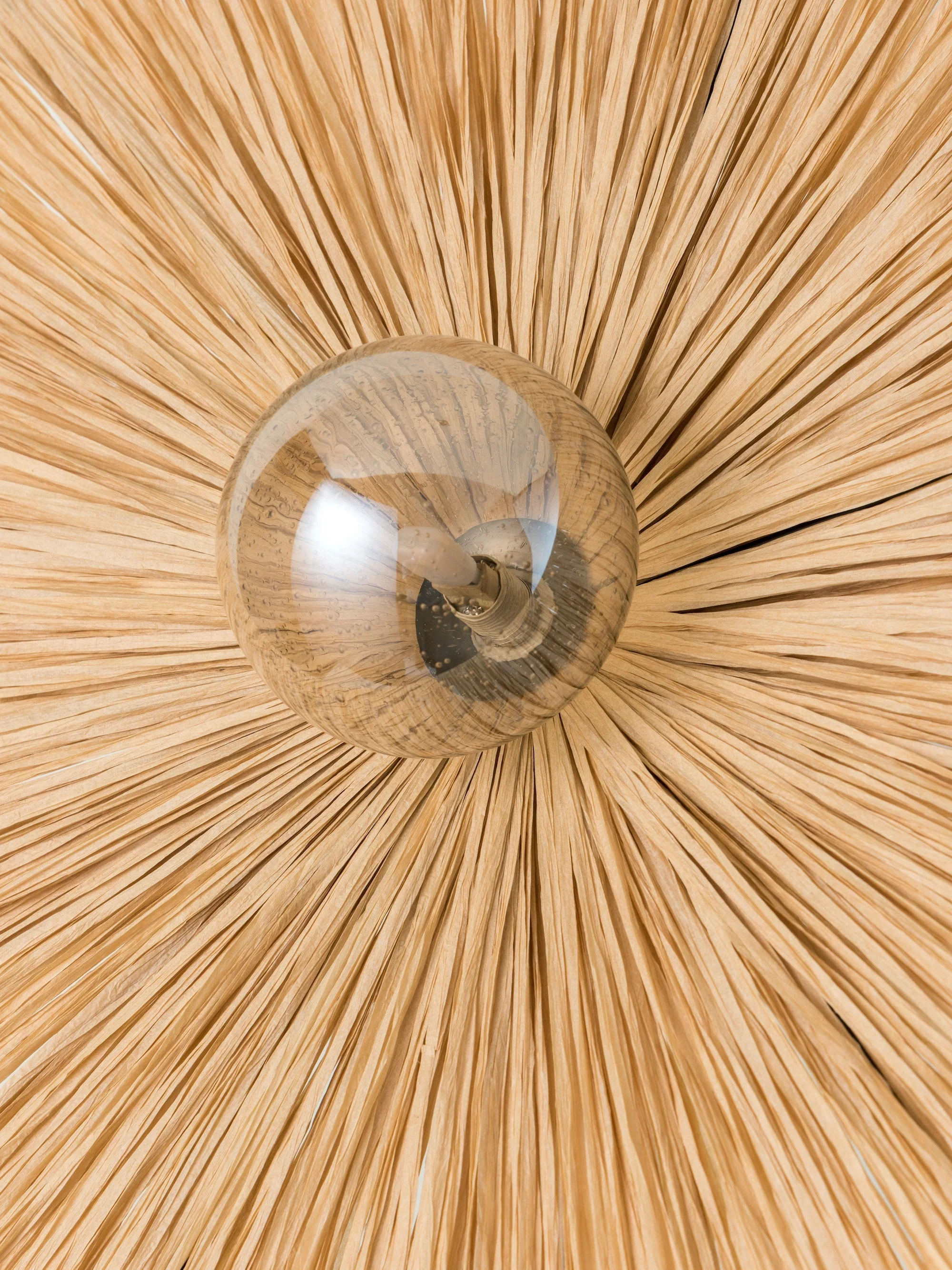 Ridotti - 1 Light Natural Raffia and Burnished Brass Floor Lamp - Image 4