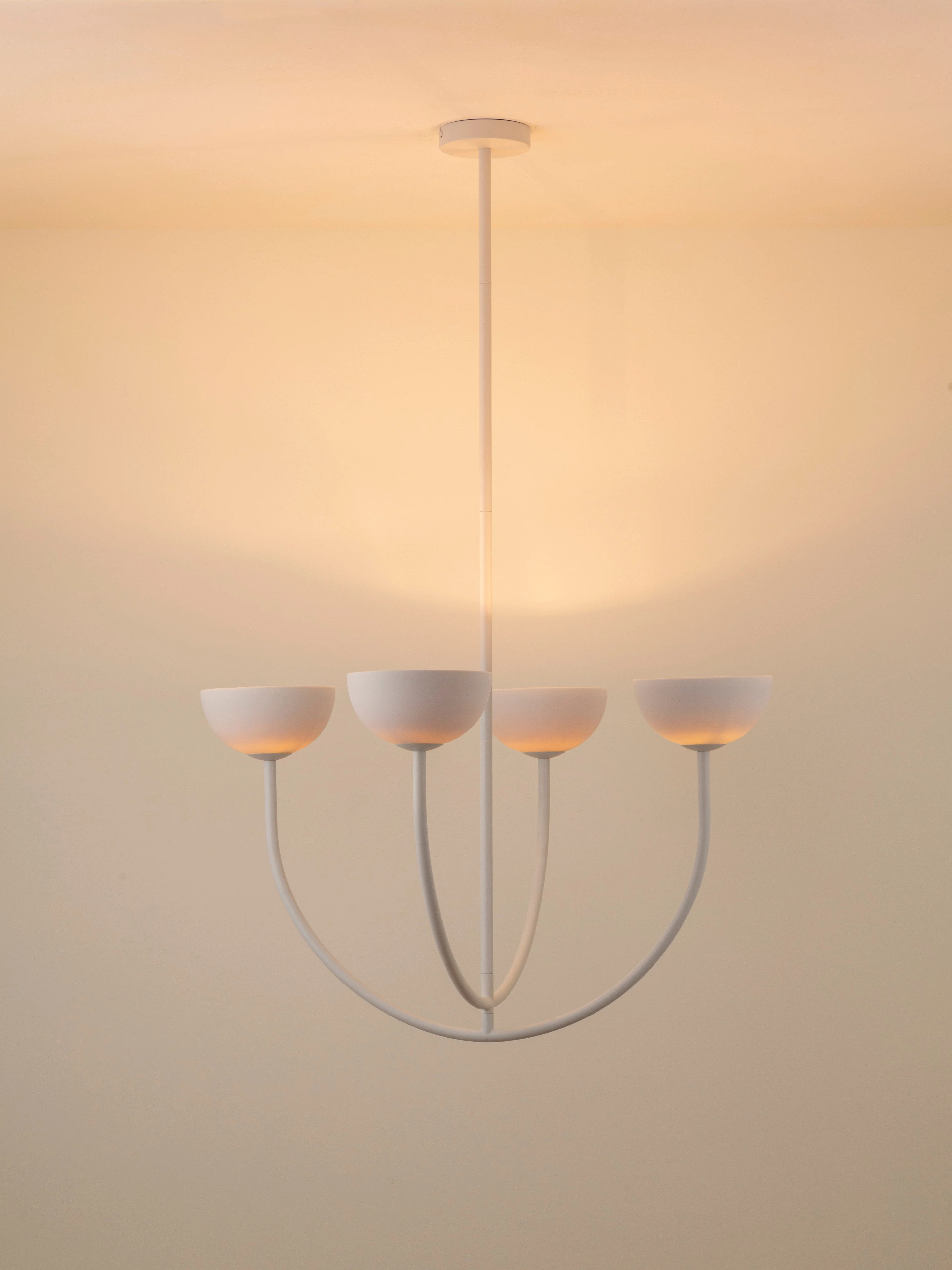 Ruzo - 4 light warm white porcelain ceiling pendant - Image 7