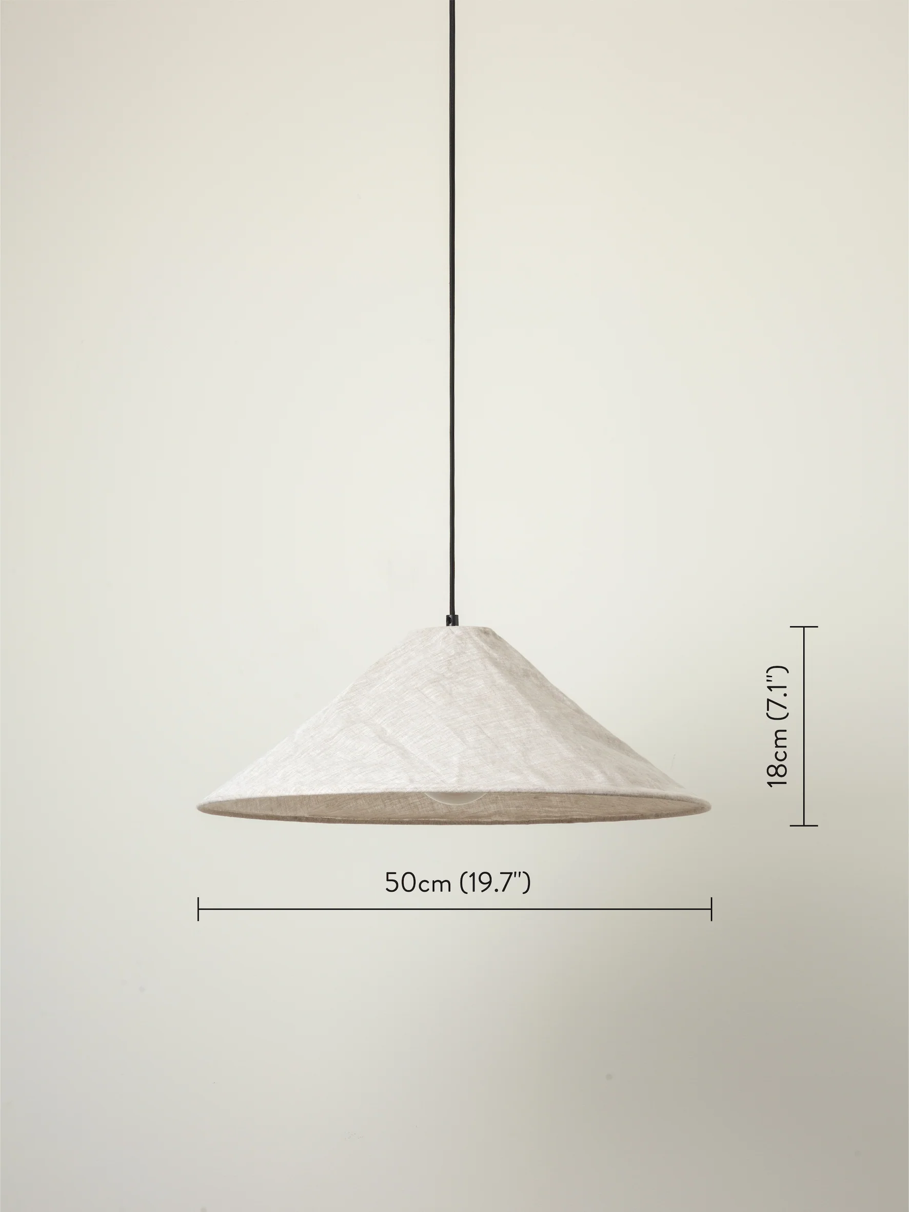 Siya - collapsible large linen lampshade - Image 6